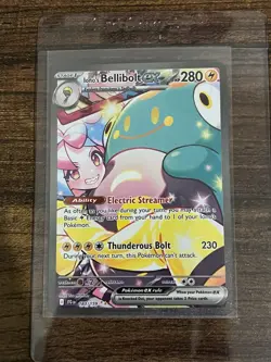 Pokemon TCG Iono's Bellibolt EX 183/159 Sv09 Journey Holo SIR NM - Image 1