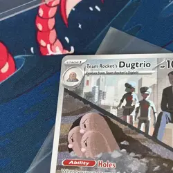 Team Rocket's Dugtrio 239/217 Illustration Rare Pokemon Mega Ascended Heroes NM - Image 3
