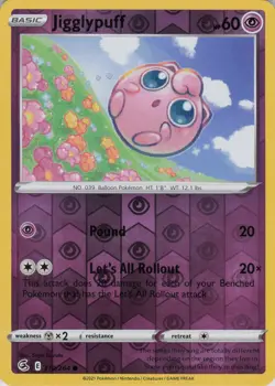 Jigglypuff 110/264 Common Fusion Strike Pokemon Reverse Holo Near Mint - Image 1