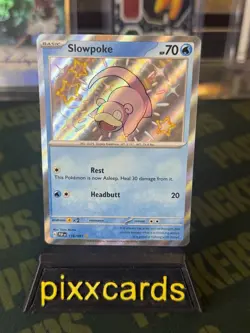 Slowpoke - 116/091 - Baby Shiny Holo Rare Paldean Fates Pokemon TCG 2024 NM - Image 1