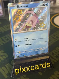 Slowpoke - 116/091 - Baby Shiny Holo Rare Paldean Fates Pokemon TCG 2024 NM - Image 3