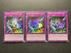 3x Evenly Matched | RA01-EN074 | NM | Super Rare | 1st Edition | YuGiOh! - Image 1