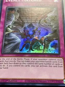3x Evenly Matched | RA01-EN074 | NM | Super Rare | 1st Edition | YuGiOh! - Image 2