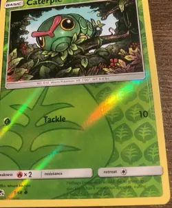 Caterpie 2019 Hidden Fates Reverse Holo Pokemon Card 1/68 (NM) - Image 3