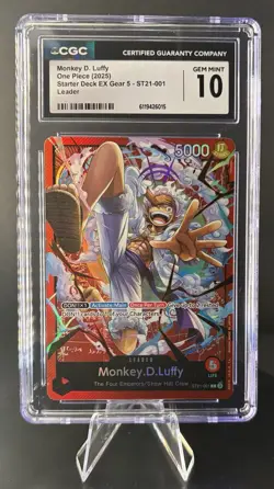 ⭐MONKEY D. LUFFY ST21-001 LEADER CGC 10 2025 ONE PIECE⭐ - Image 1
