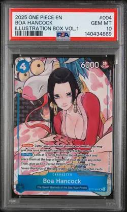 2025 One Piece English Illustration Box Vol 1 #004 Boa Hancock PSA 10 GEM MINT - Image 1