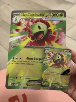 Pokemon Mega Meganium Ex MEP 034 Black Star Promo + Jumbo Card Ascended Heroes - Image 1