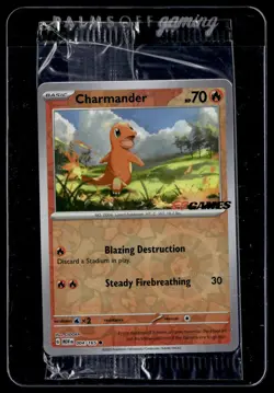 Charmander 004/165 Pokemon 151 EB Games Stamped Promo Pokemon Card Sealed - Image 1