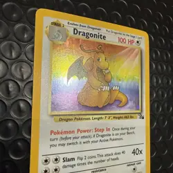 Dragonite Fossil Holo Rare Card 4/62 Unlimited - Image 2