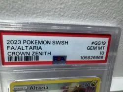 PSA 10 GEM MINT Altaria GG19/GG70 Crown Zenith: Galarian Gallery Pokemon TCG - Image 2