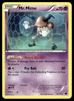 Mr. Mime 47/116 Plasma Freeze Rare Pokemon - Image 1
