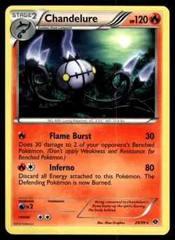 Chandelure 20/99 Next Destinies Rare Holo Pokemon - Image 1