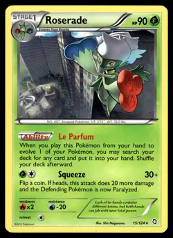 Roserade 15/124 Dragons Exalted Rare Pokemon - Image 1
