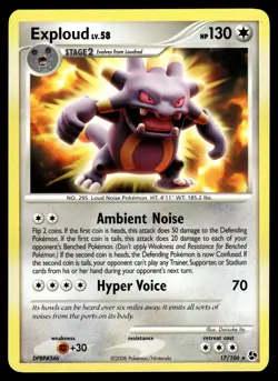 Exploud 17/106 Great Encounters Rare Pokemon - Image 1