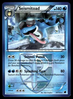 Seismitoad 26/116 Plasma Freeze Rare Pokemon - Image 1