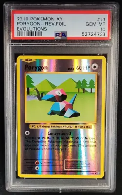 PSA 10 GEM MINT Porygon 71/108 Reverse Holo XY Evolutions Pokemon Graded Card - Image 1