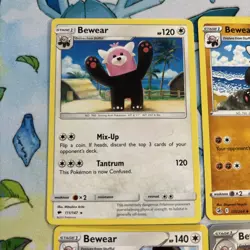 Bewear 6 Card Lot- Non-holo - Cute Pokemon - Image 2