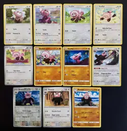 11x Stufful Bewear Pokemon Card Lot With Sun & Moon Era Cute Pokemon Cards - Image 1