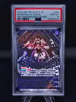 PSA 10 Teach OP09-093 3rd Anniversary Special Card Silver Parallel - Image 1