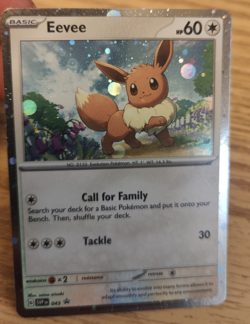 Eevee 043 Sv: Scarlet & Violet Promo Cards Holo Pokemon TCG Black Star - Image 1