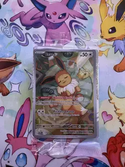 Pokemon TCG Eevee SVP 173 Prismatic Evolutions ETB Full Art Promo Card Sealed - Image 1