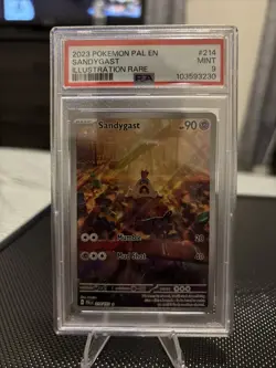 2023 Pokemon Pal Sandygast Illustration Rare Card Mint PSA 9 - Image 1
