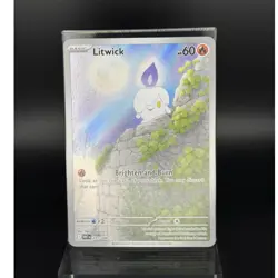 The Pokemon Company Litwick 101/086 SV White Flare Illustration Rare Holo EN - Image 1