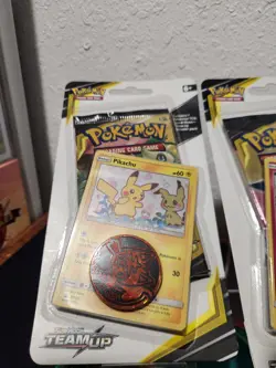 Pokemon TCG Team Up Single Checklane Blister Pikachu SM162 + Mimikyu SM163 - Image 2