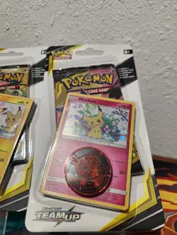 Pokemon TCG Team Up Single Checklane Blister Pikachu SM162 + Mimikyu SM163 - Image 4