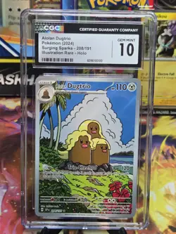 Pokemon TCG - Surging Sparks - Alolan Dugtrio IR - #208/191 - GEM MINT - CGC 10 - Image 1