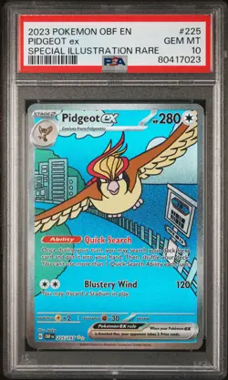 Pokemon Pidgeot ex Obsidian Flames Special Illustration Rare FA #225 PSA 10 Gem - Image 1