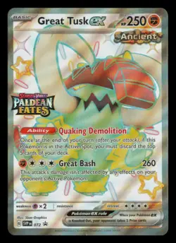 Great Tusk ex 072 Holo Promo Scarlet & Violet Promo Pokemon Near Mint - Image 1
