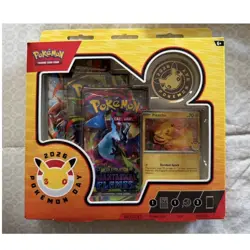 Pokemon Phantasmal Flames 2026 Day Box Set w/ Pikachu Promo, Boosters, Coin - Image 1