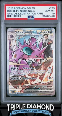 2025 Pokemon Destined Rivals Rocket's Nidoking Ex Spec Illus Rare PSA 10 FDP97 - Image 1