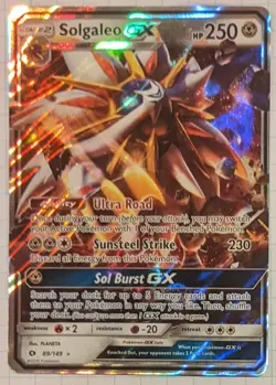 Solgaleo GX 89/149 LP Ultra Rare Pokemon SM Base Set - Image 1