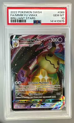 2022 Pokemon Brilliant Stars 069 Mimikyu VMAX PSA 10 141410975 - Image 1