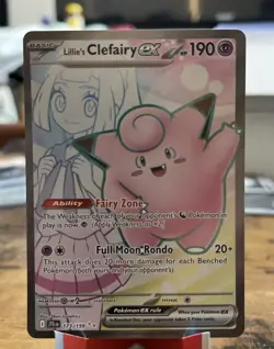 Pokemon TCG Lillie's Clefairy EX Holo Ultra Rare 173/159 - NM - Image 1