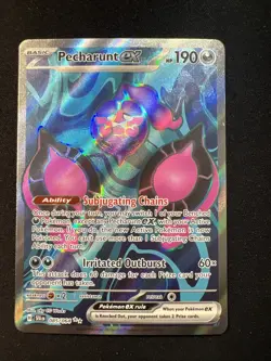 Pecharunt EX 085/064 Shrouded Fable Pokemon TCG Full Art Ultra Rare Holo NM - Image 1
