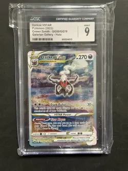 CGC 9 Darkrai VSTAR GG50/GG70 Galarian Gallery - Crown Zenith - Pokemon TCG - Image 1