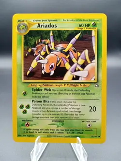 2000 Pokemon Neo Genesis Ariados #27 Extremely LP - Image 1