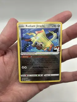 120/195 Radiant Jirachi Prize Pack Series Pokemon TCG Stamped League Play Card - Image 3