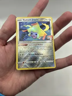 120/195 Radiant Jirachi Prize Pack Series Pokemon TCG Stamped League Play Card - Image 4