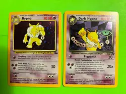 PAIR OF POKEMON CARDS- HYPNO & DARK HYPNO BASE SET HOLO VINTAGE CARDS COOL LOOK! - Image 2