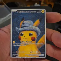 Pokemon Pikachu with Grey Felt Hat 85 SV "Fan Art Card" Regular 60 HP - Image 1