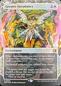 FOIL Greater Auramancy #4 - Wilds of Eldraine: Enchanting Tales - MTG - LP - Image 1