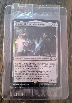 Cloud, Midgar Mercenary & FFVII Game Code MTG - New Magic Promo Final Fantasy - Image 1