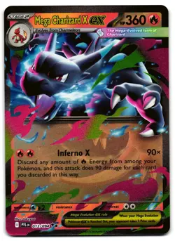 Mega Charizard X ex 013/094 - 🌊 Phantasmal Flames Pokemon TCG 🖤 - M/LP - Image 1