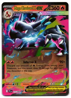 Mega Charizard X ex 013/094 - 🌊 Phantasmal Flames Pokemon TCG 🖤 - M/LP - Image 1