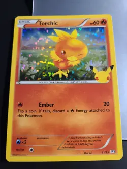 Pokemon TCG Torchic Shining Fates 11/25 Holo Promo NM - Image 1