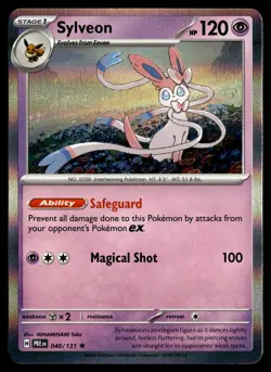 Sylveon 040/131 Prismatic Evolutions Rare Pokemon - Image 1